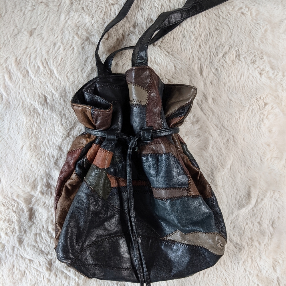 Vintage Patchwork Bucket Tote